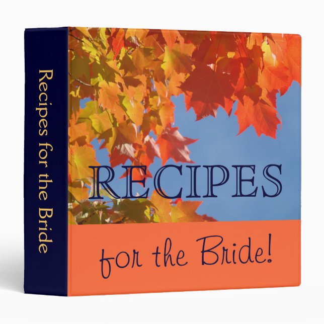 Recettes pour la jeune mariée ! Classeur de (Devant/Côté)