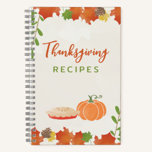 Recettes Thanksgiving Automne Feuilles Carnet