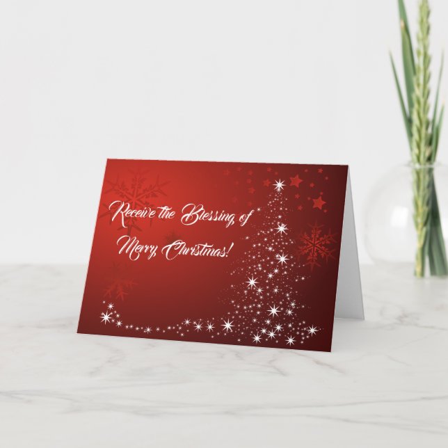 Recevez la Bénédiction de Joyeuse Carte de Noël (Devant)