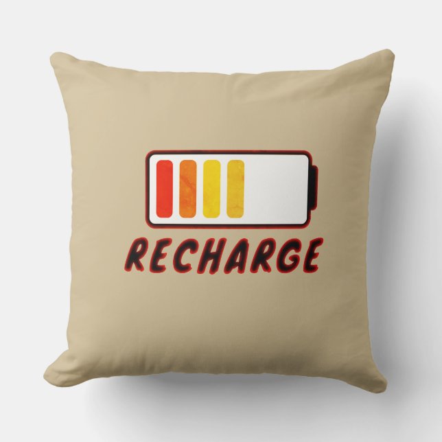 Recharge Throw Pillow (Front)