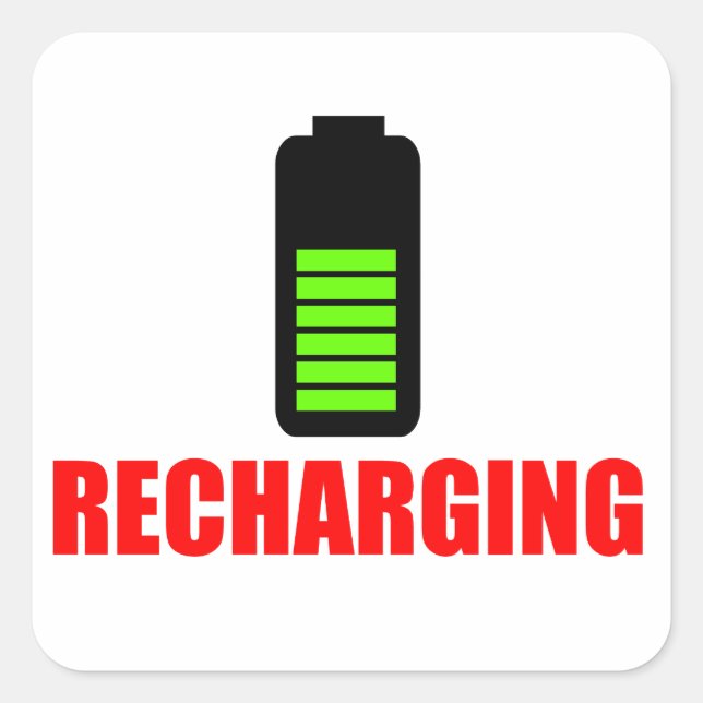 Recharging Battery Sticker (Front)