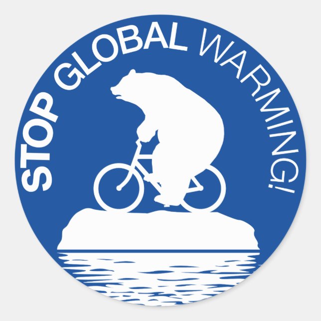 Réchauffement climatique d'arrêt : Stickers Bicycl (Devant)