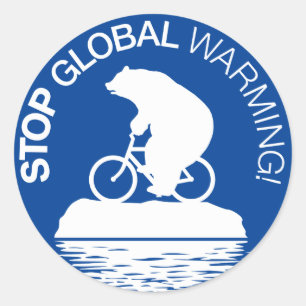 Réchauffement climatique d'arrêt : Stickers Bicycl