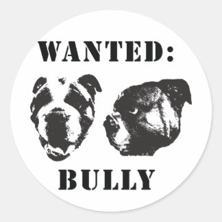 "Recherché : Bully" english bulldog Sticker
