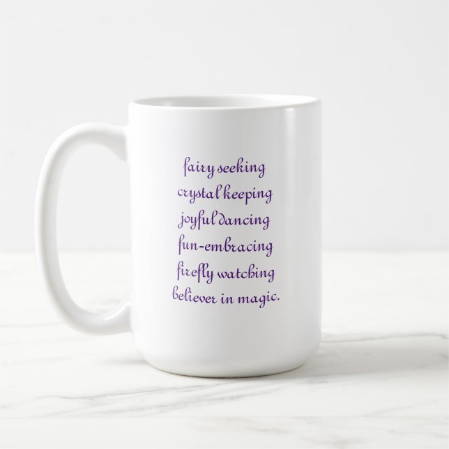 "recherche de fées" tall mug (Gauche)