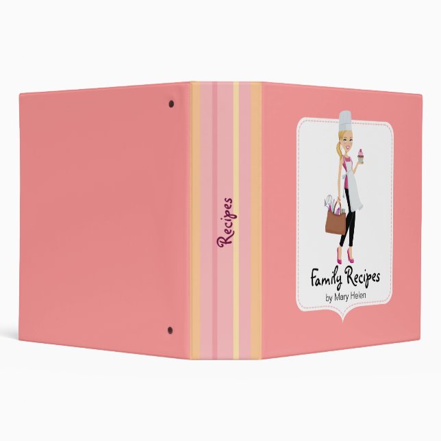 Recipe Album with Character for Her Binder (Background)