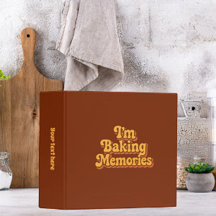 Recipe Baking Memories Brown Orange Binder