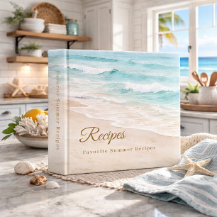 Recipe beach coastal summer binder