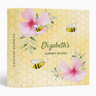 Recipe Bee yellow honeycomb pink Binder