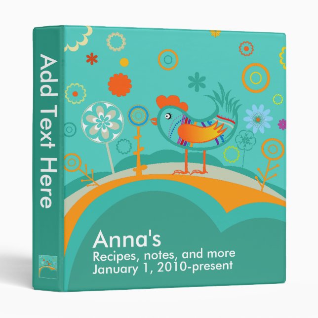 Recipe Binder - Also for Notes (Front/Spine)