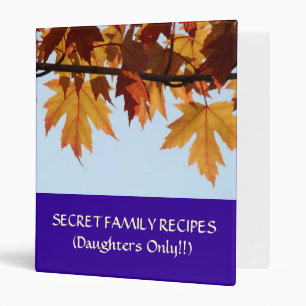 RECIPE BINDER Book SECRET FAMILY RECIPES