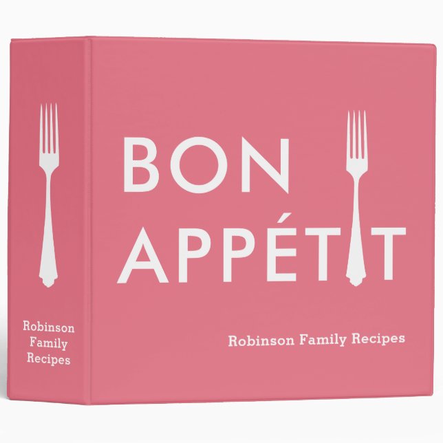 Recipe Binder Family Cookbook personalize template (Front/Spine)