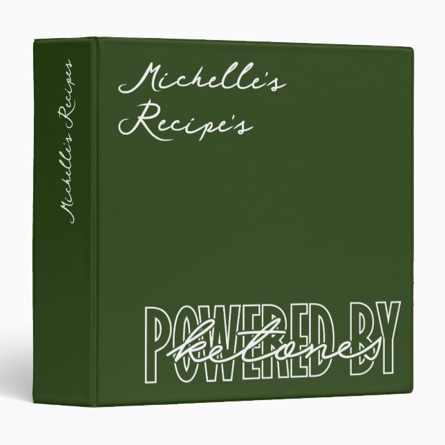 Recipe binder for healthy, keto foods collection (Front/Spine)
