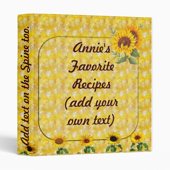Recipe Binder Great Bridal Shower gift (Front/Spine)