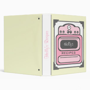 Recipe Binder - Retro Pink Stove