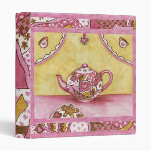 Recipe Binder Scrapbook Gingerbread Dessert Teapot