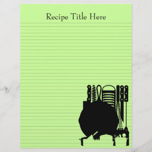 Recipe Binder Sheets 8.5x11 Customizable Both Side