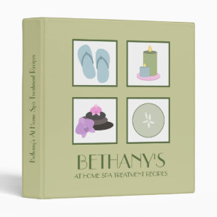 Recipe Book - At Home Spa Treatments Binder