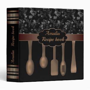 Recipe book, black binder