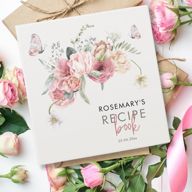 Recipe Book Boho Floral Bridal Shower Binder (Creator Uploaded)