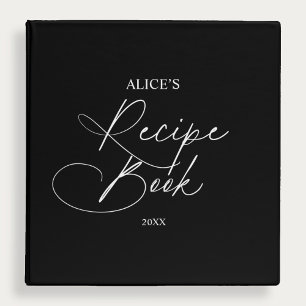 Recipe Book Chic Handwriting Script Binder