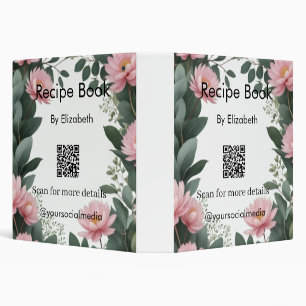 Recipe book scan QR code social media food meals Binder