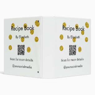 Recipe book scan QR code social media food meals Binder