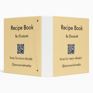 Recipe book scan QR code social media food meals Binder