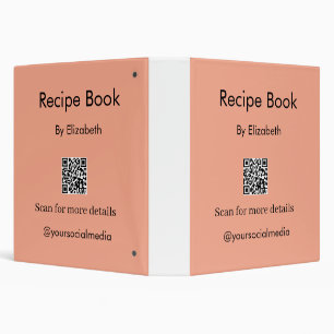 Recipe book scan QR code social media food meals  Binder