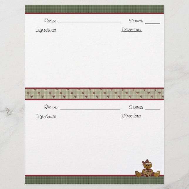 Recipe Book Stationery II (Front)