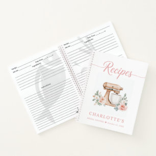 Recipe Book Watercolor Cookbook Recipes 
