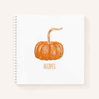 Recipe Book with Pumpkin Cover