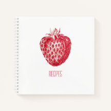Recipe Book with Strawberry Cover