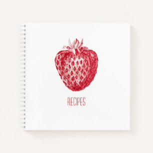 Recipe Book with Strawberry Cover