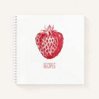 Recipe Book with Strawberry Cover