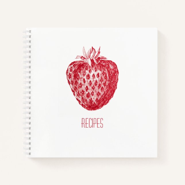 Recipe Book with Strawberry Cover (Front)
