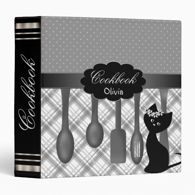 Recipe book, yellow binder (Front/Spine)