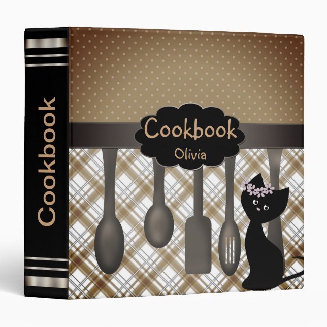 Recipe book, yellow binder (Front/Spine)
