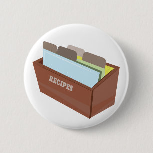Recipe Box 2 Inch Round Button