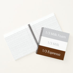 Recipe cappuccino Coffee   Text design Notebook