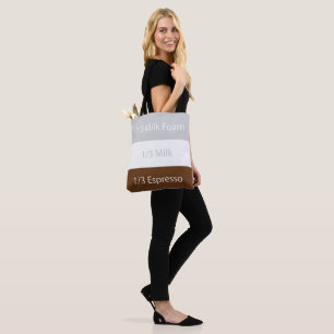 Recipe cappuccino Coffee Text design Tote Bag