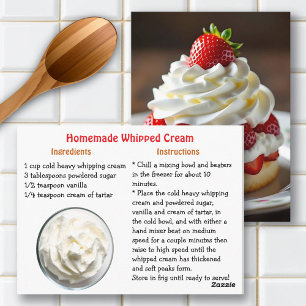 Recipe Card for Homemade Whipped Cream