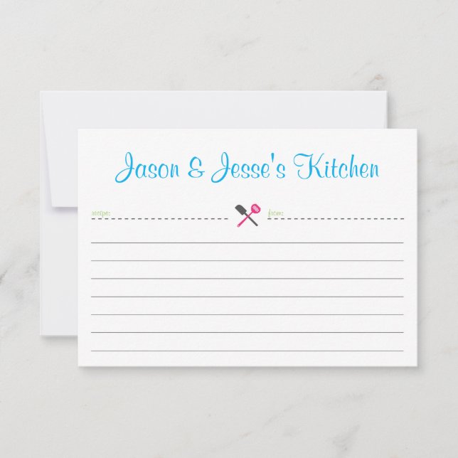 Recipe card for shower or housewarming (Front)