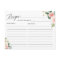 Recipe Card for the Bride Blush Pink Floral