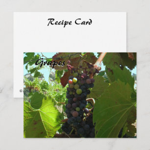 Recipe Card - Grapes on vine