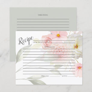 RECIPE CARD Pastel Pink Floral Bouquet
