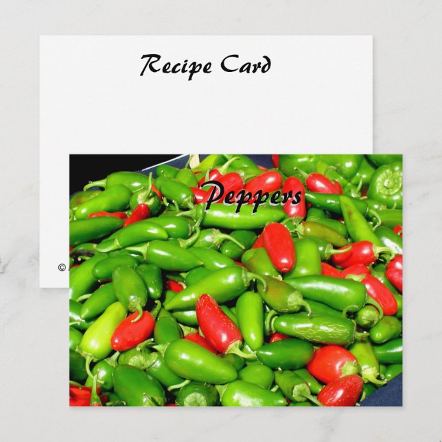 Recipe Card - Peppers (Front/Back)