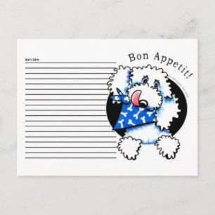 Recipe Card Poodle Bon Appetit White