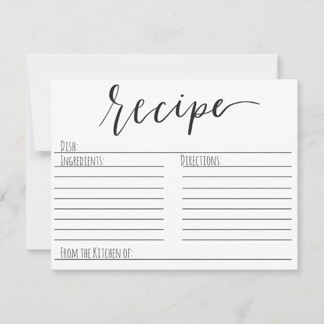 recipe card simple (Front)