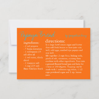 Recipe Card | Your Recipe |or